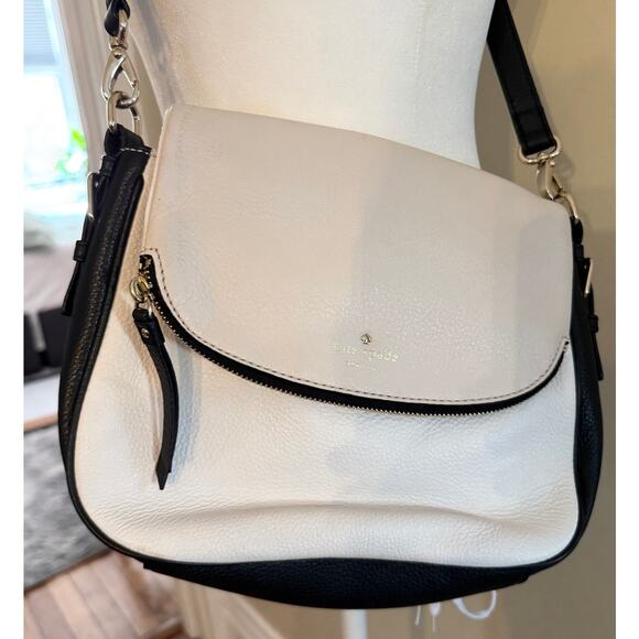 KATE SPADE Colorblock Leather Crossbody Zippered Purse Bag Satchel - Picture 1 of 8
